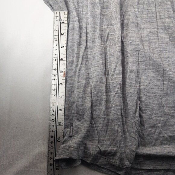 2 Set Icebreaker Cool-Lite Woman L Large Gray Shirt Short Long Sleeve Merin Wool - Picture 9 of 15